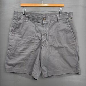Howler Brothers Clarksville Walk Shorts Grey Stretch Cotton Twill Size 36
